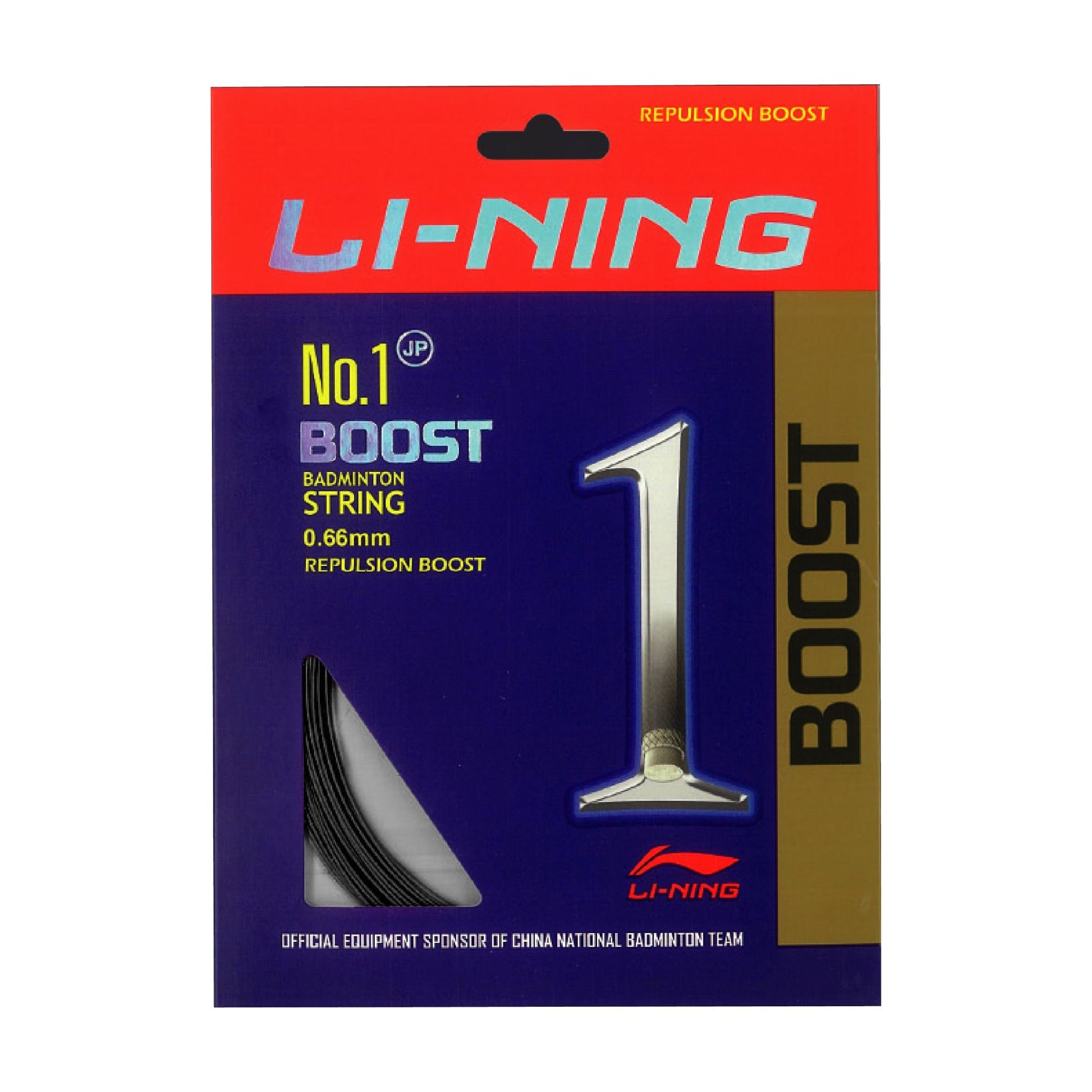 No. 1 Boost Badminton String-Black Storm